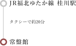 JR福北ゆたか線桂川駅からタクシーで約20分